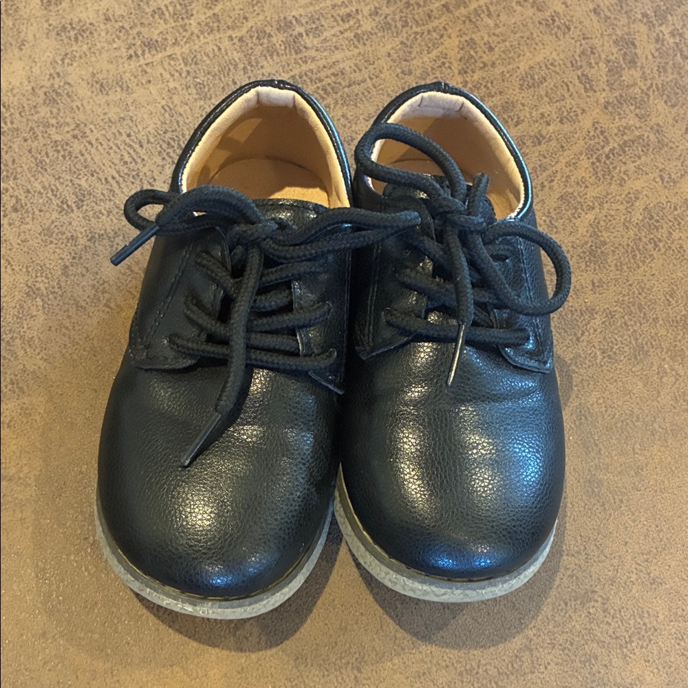 Classic Black Kids Dress Shoes